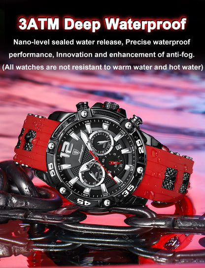 POEDAGAR Luxury Casual Men Watch Waterproof Luminous Chronograph Date Man Wristwatch High Quality Military Quartz Men's Watches