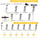 Outdoor LED Spotlight, 6 Pack Garden Lamp, Waterproof IP65 Outdoor Spotlight Lighting for Christmas Halloween Garden Decoration