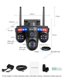 LS VISION 10X Optical Zoom 4-Screens WiFi IP Camera  35MP Outdoor Wifi Security PTZ Cam Auto Tracking Home Surveillance Cameras
