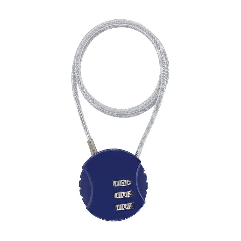 50cm Wire Rope Digital Padlock Password Code Security Lock Smart Combination Lock for Motorcycle Helmet Lock Extended Wire Rope