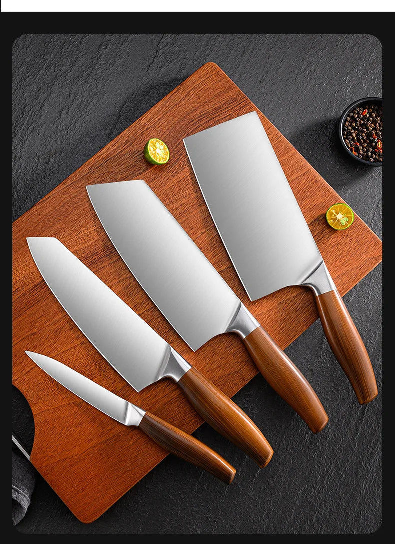 Kitchen Knife Stainless Steel Slicing Cleaver Japanese Chef Fish Cutting Vegetables Meat Cooking Knives Set Tools Kitchen Knives