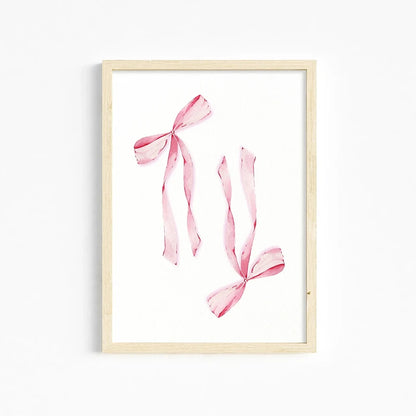 Trendy Pink Wall Art Bows Cherry Balloon Puppy Butterfly Canvas Painting Posters and Prints College Apartment Girl's Room Decor