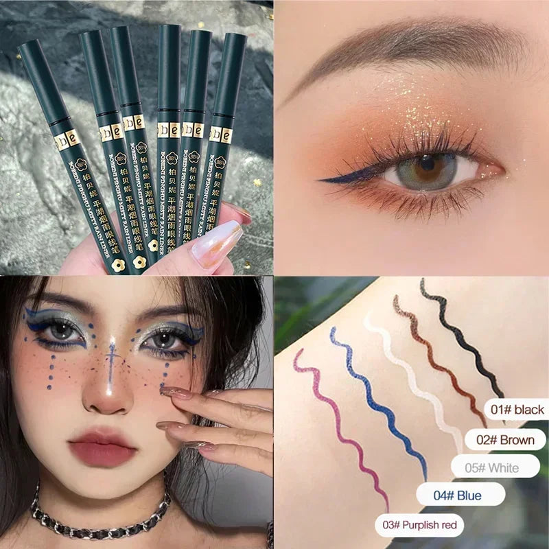 5 Colors Matte Liquid Eyeliners Quickily Drying Eyeliners Pencil White Sweatproof  Make Up Eyes Cosmetics Waterproof Lasting New