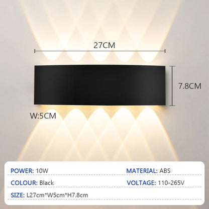 Modern LED Wall Lights Indoor and Outdoor Waterproof Wall Lights Living Room Corridors Courtyard Gardens Outdoor Wall Lights