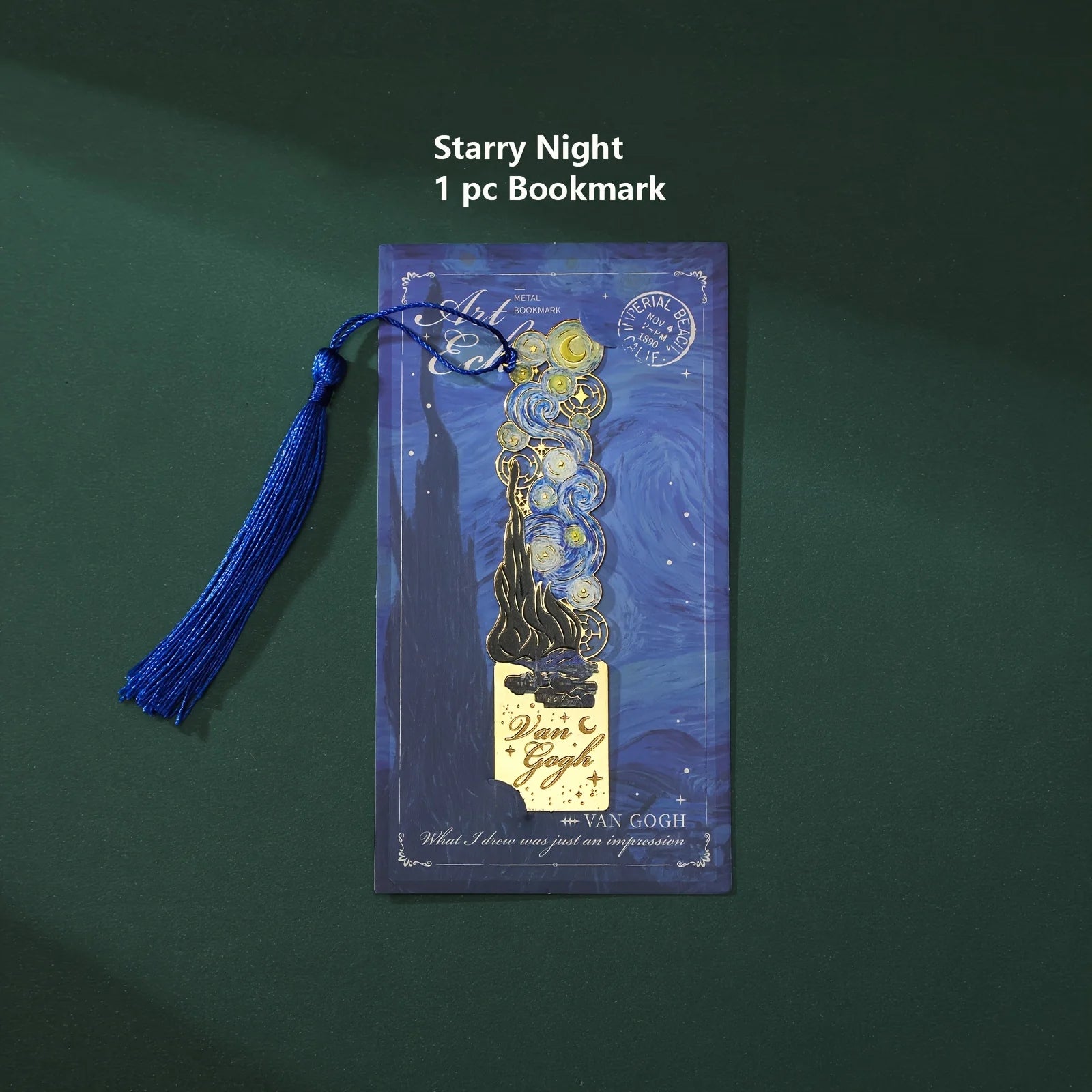1 pc Vintage Painting Metal Bookmark Hollow Bookmark With Long Tassel For Book Club Readers Friends Teachers Students
