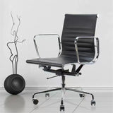 Silla de ordenador cómoda y giratoria de piel de vaca, ergonómica, para sala de conferencias, oficina, salón de ocio, envío directo