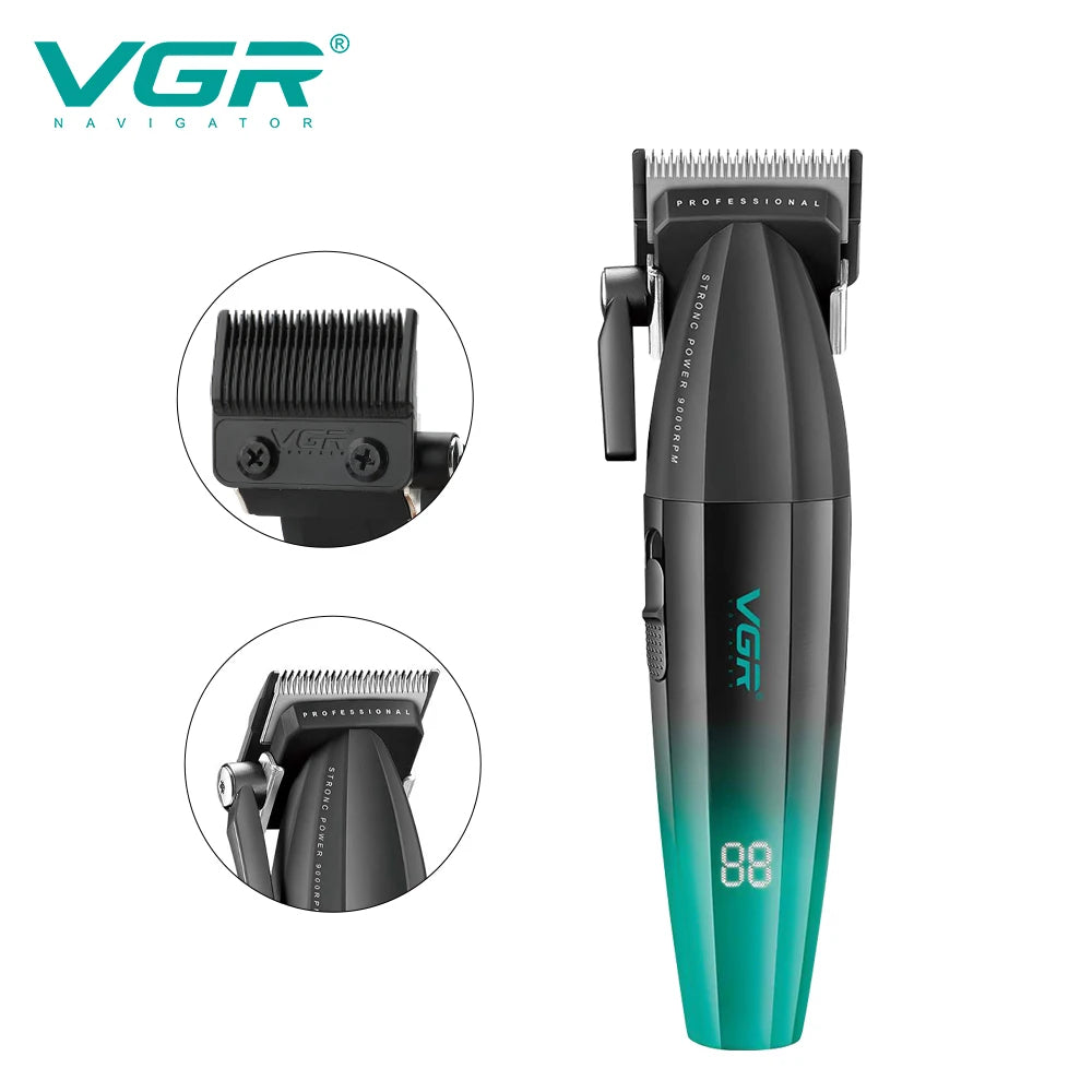 VGR Hair Clipper Professional Hair Trimmer Electric Clippers Cordless Hair Cutting Machine 9000RPM Trimmer Clipper for Men V-003