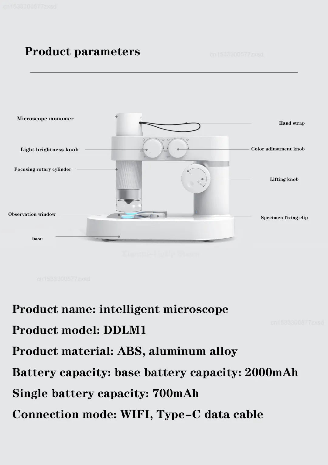 Xiaomi Intelligent Electronic Microscope Professional Observation Supplies Smart APP Magnifier Portable Household Long Endurance
