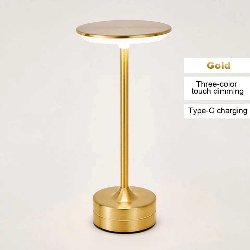 LED Table Lamp Touch Sensor Night Light USB Rechargeable Portable Bedroom Night Light Wireless Reading Lamp Restaurant Hotel Bar