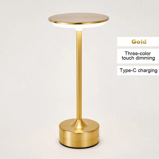 LED Table Lamp Touch Sensor Night Light USB Rechargeable Portable Bedroom Night Light Wireless Reading Lamp Restaurant Hotel Bar