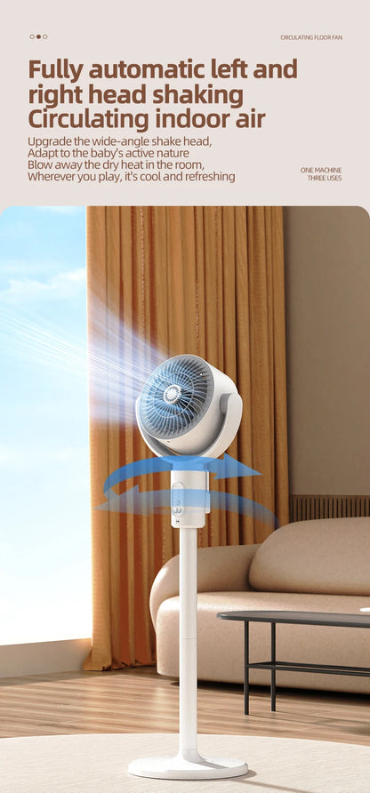 F1 Air Turbine Circulation Fan Floor-standing Fans Adjustable Air Circulating Fan Adjustable Height Timing Control Rechargeab
