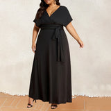 Women Sexy Lacing Up Plus Size Dress Formal Occasion Wedding Bridesmaid Party Dress Multiway Wrap Infinity Style Stunning Dress