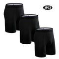 3pcs Long Boxers For Man Underware Lots Mens Underpants Cotton Men's Panties Family Boxershorts Boxer Sexy Male Shorts Calecon