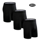 3pcs Long Boxers For Man Underware Lots Mens Underpants Cotton Men's Panties Family Boxershorts Boxer Sexy Male Shorts Calecon