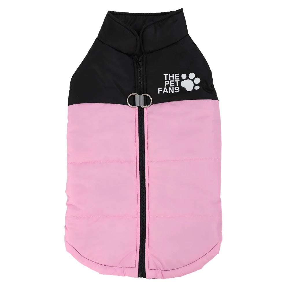 Warm Pet Clothing Winter Reflective Dog Costume Soft Windproof Zipper Jacket Coat With D-ring For Small Dog Chihuahua Labrador