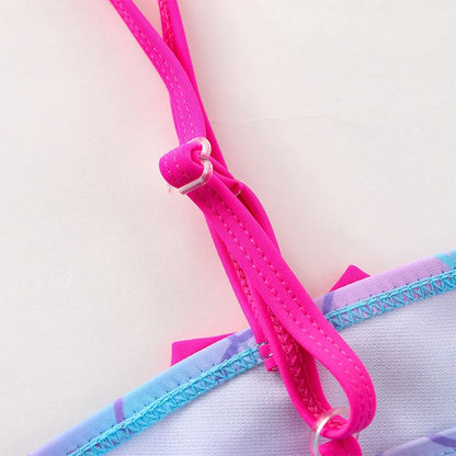Traje de baño de una pieza con estampado de escamas de sirena para niña pequeña de Lilo Stitch, traje de baño para playa