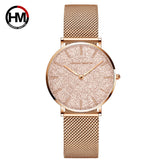 HANNAH MARTIN Women Watch Nordic Minimalist Japan Quartz Movement 3Bar Waterproof Women 36mm Full Rose Gold Dropshipping Watches