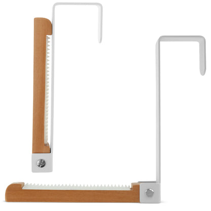 Tendedero plegable para puerta, 2 unidades, portátil, para colgar en la parte trasera de la puerta, para colgar toallas y abrigos, ideal para armario o lavandería.