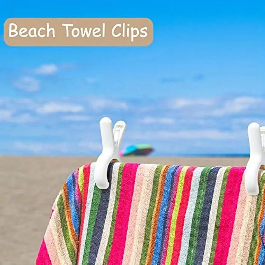 Paquete de 12 pinzas de plástico para ropa con resortes antioxidantes resistentes, pinzas resistentes para toallas de playa, pinzas para la ropa para mantener tu toalla seca.