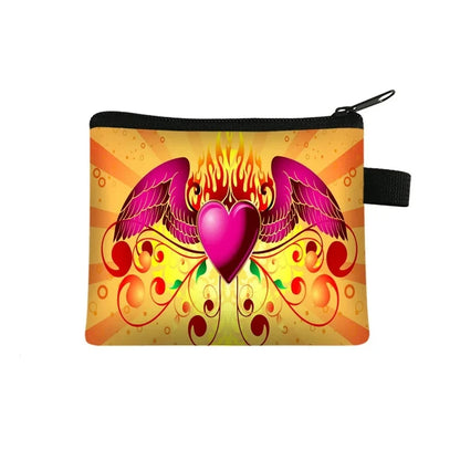 Carteira Portfel Men Wallet Women Cartera Mujer Female Short Cute Flower Zero Wallet Simple Fashion Card Bag Coin Purse Key Case