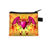 Carteira Portfel Men Wallet Women Cartera Mujer Female Short Cute Flower Zero Wallet Simple Fashion Card Bag Coin Purse Key Case