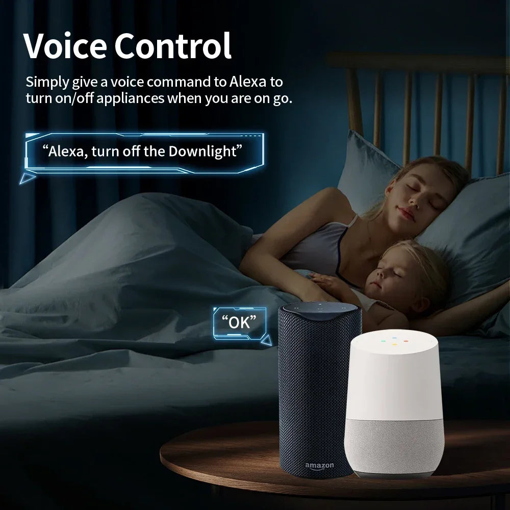 TNCE Tuya WiFi/Zigbee Smart Plug 16A/20A EU Smart Socket With Power Monitoring Timing Function Work With Alexa GoogleHome