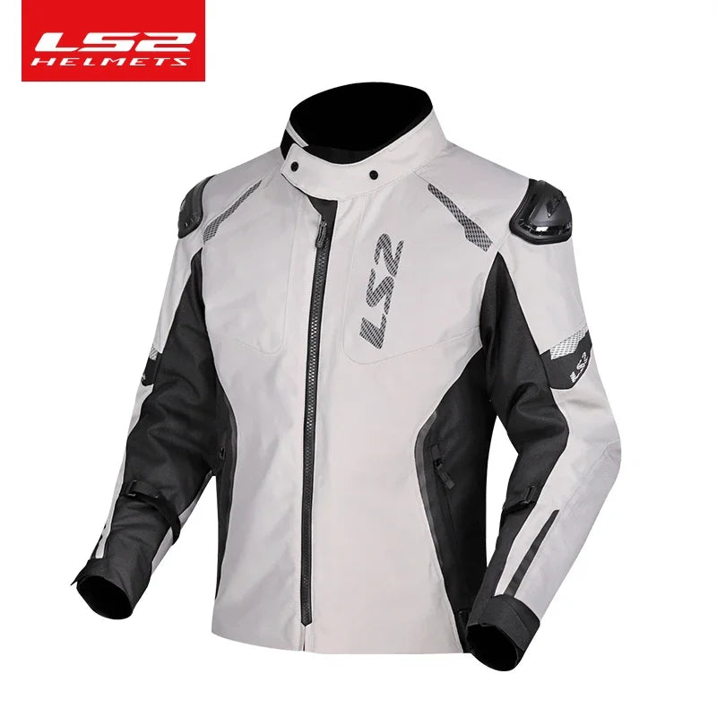 LS2 Winter Waterproof Motorcycle Jacket Men Women CE Certified Riding Jacket Warm Protective Gear with Removable Thermal Liner