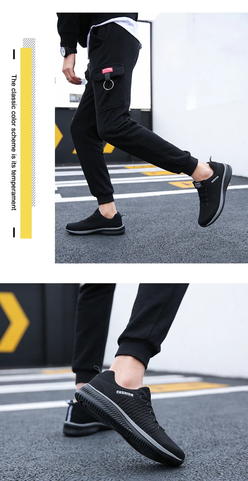 YRZL Sneakers Men Running Shoes Lightweight Sport Classical Mesh Breathable Casual Shoes Fashion Non Slip Shoes for Men