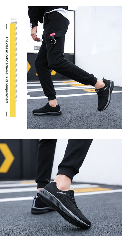 YRZL Sneakers Men Running Shoes Lightweight Sport Classical Mesh Breathable Casual Shoes Fashion Non Slip Shoes for Men