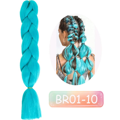 Lupu 24 "extensões de cabelo sintético longo ombre trança para mulheres preto roxo rosa azul loiro jumbo tranças suporte atacado