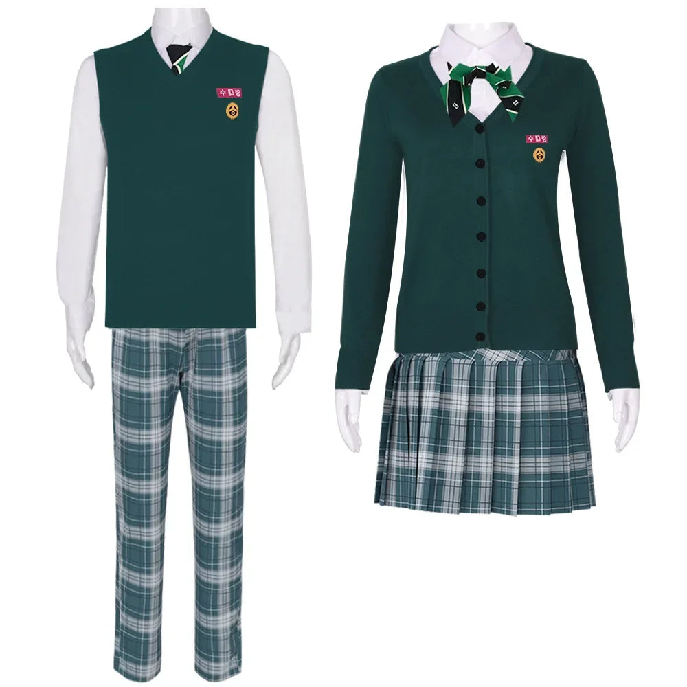 New Anime Kids Girl Roleplay Cosplay Costumes Zoey Full Costume Set for K-pop Halloween Carnival Party Suits Clothes Outfit