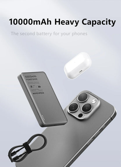 MOVESPEED S10 Magnetic Power Bank 10000mAh 15W Wireless Fast Charge PD20W Mini Portable PowerBank for iPhone Samsung Xiaomi