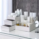 Caja de almacenamiento de cosméticos estilo cajón, tocador de escritorio, estante de clasificación de productos para el cuidado de la piel de lápiz labial