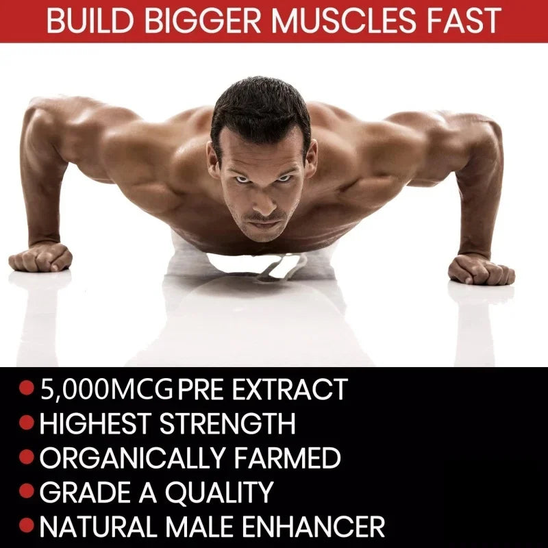 Tribulus Terrestris 5000mcg Extract 96% Saponins - Testosterone Booster Transdermal Patches, 30 Patches