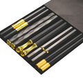 5Pairs Janpanese Reusable Chopsticks Black Sushi Sticks For Food Noodles Alloy Chinese Korean Chopsticks Kitchen Tableware