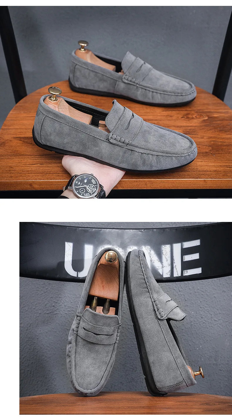 New Men's Loafers, Lightweight and Breathable Casual Shoes, Mens Flat Driving Shoes, Soft Sole Slip-on Business Shoes, Moccasins