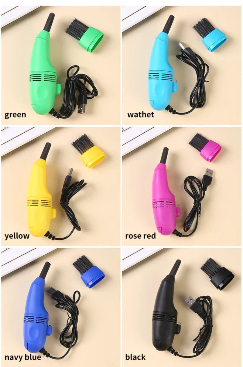Mini USB Vacuum Cleaner Keyboard Brush Laptop Shell Cleaner Dust Brush Portable USB Vacuum Cleaner Computer Cleaning Tool