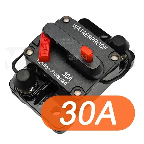 30A to 300A Circuit Breaker with Manual Reset for Car Audio System Waterproof Marine Circuit Breaker Reset Fuse 12V- 48V DC