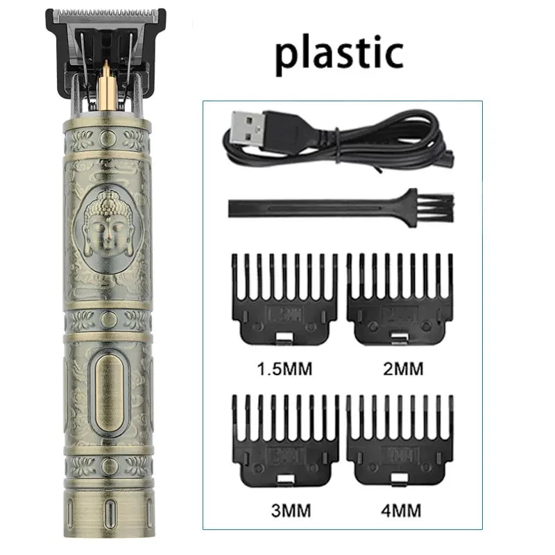 T9 LCD Electric Hair Trimmer Oil Shaving Head Electric Clipper Engraving Electric Clipper Hair Precision Trimmer for Men Care
