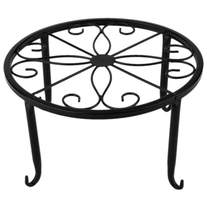 Wrought Iron Potted Stander Flower Pot Rack Stand Basion Display Shelf Garden Plant flower Holder Balcon Round Decor Ra
