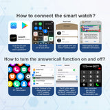 LAXASFIT New H9 Pro Max Smart Watch Dial to Answer Calls Calorie Tracking Heart Rate Oximetry Monitoring Bluetooth Smartwatch
