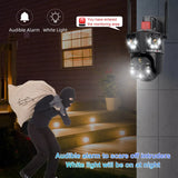 LS VISION 10K Outdoor WiFi Camera 20X Zoom Three Screen CCTV External IP Cam 20MP Security Ai Tracking Video Surveillance Camera
