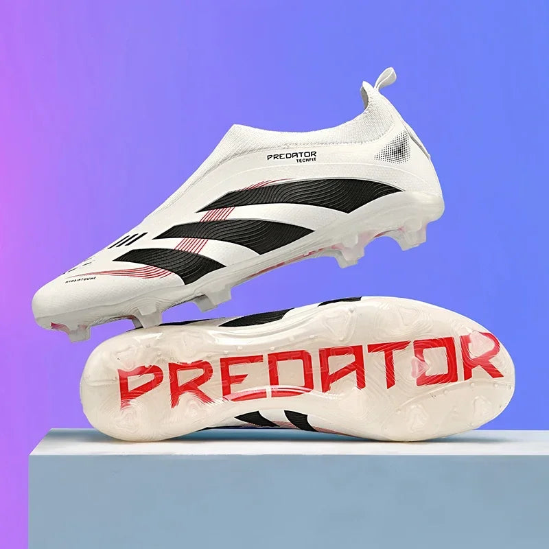 New Men Soccer Shoes Long Spikes Cleats Drop Shipping Football Boots Training Sneakers Ultralight Indoor Match Futsal Breathable