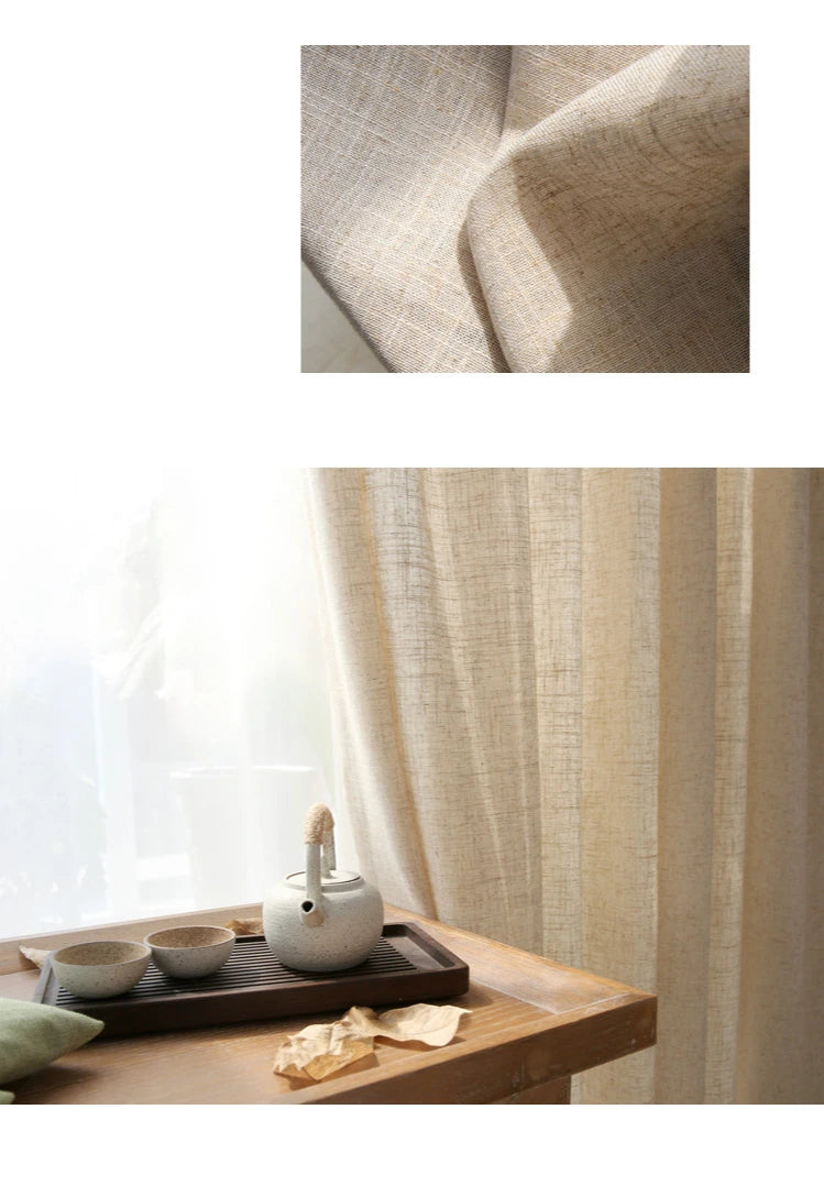 Japanese cotton linen sheer curtains for bedroom living room curtains for study curtain living room set plan curtain tulle