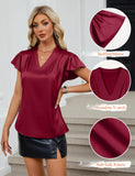 2026 Fashion Summer Casual Shirts Office Lady Tops Mujer Elegant Simple Chiffon Blouse Women Short Sleeve V-Neck Woman Clothes