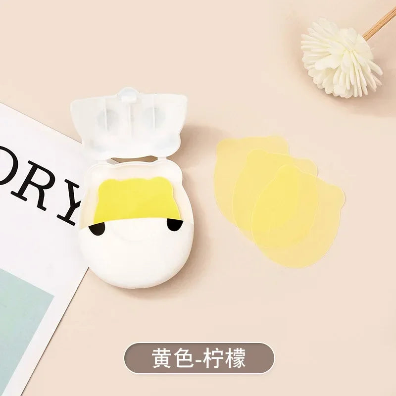 1box Disposable Soap Paper Travel Soap Paper Washing Hand Bath Clean Scented Slice Sheets Mini Paper Soap Bathroom Supplies
