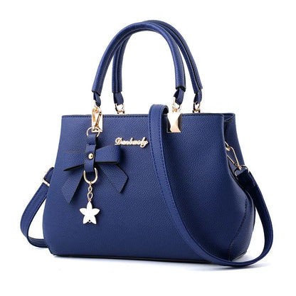 New Korean version trendy autumn and winter bow women's bag portable shoulder bag messenger bag killer bag mother bag large capa