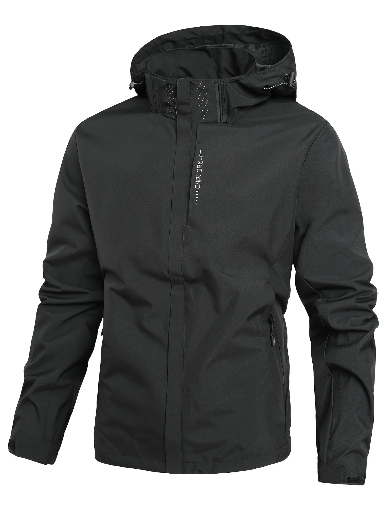 Men's Lightweight Waterproof Rain Jacket, Hooded Shell Outdoor Raincoat Hiking Windbreaker Jacket Coat
