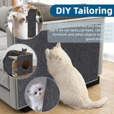 DIYSelf-Adhesive Cat Scratching Mat Trimmable Cat Carpet Cat Scratching Carpet Corner Wall Cat  Scratch Sofa Furniture Protector
