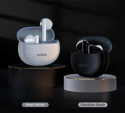 Auriculares inalámbricos Mibro Earbuds2 TWS con Bluetooth 5.3, IPX5, resistentes al agua, ENC, HD, llamadas, control táctil de alta fidelidad y reducción de ruido.